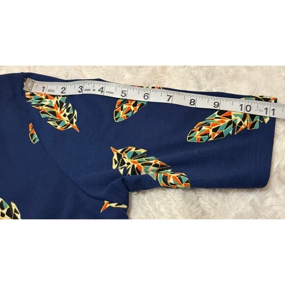 Women's LuLaRoe Julia Midi Shift Dress Leaf Pattern Polyester Blend Size XL-NWT - Picture 8 of 16